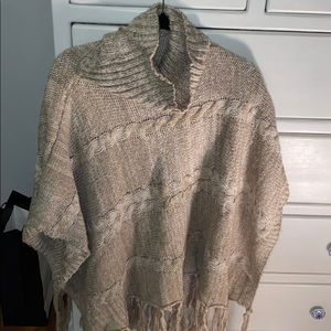 Turtleneck poncho